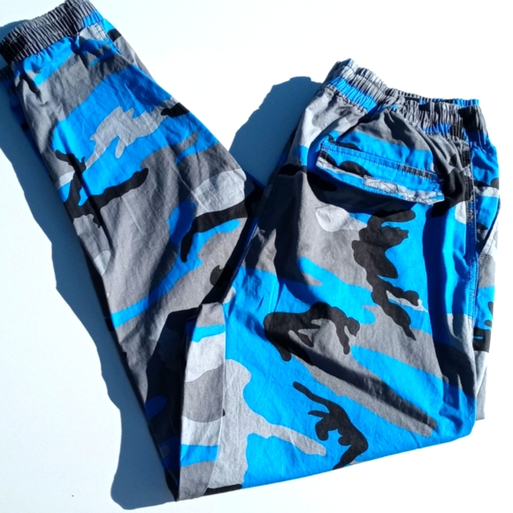 Ablanche Camo Blue Joggers Size XL Blue Gray - Picture 6 of 7